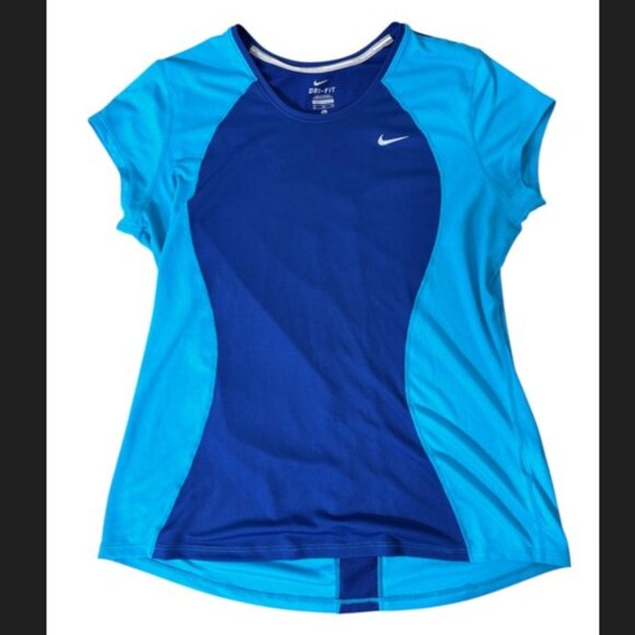 Nike Dri Fit T-Shirt Two Tone Blue Size XL - Picture 1 of 9